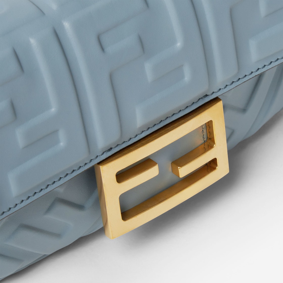 FENDI Baguette® Mini Mercury blue leather bag - Image 2